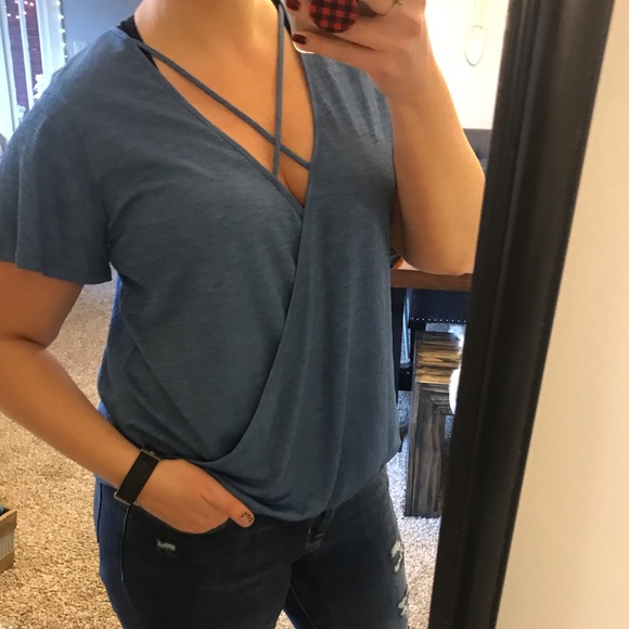 Gorilla Cat Tops - Blue blouse